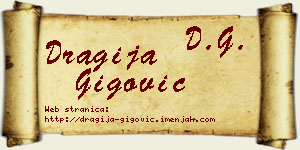 Dragija Gigović vizit kartica
